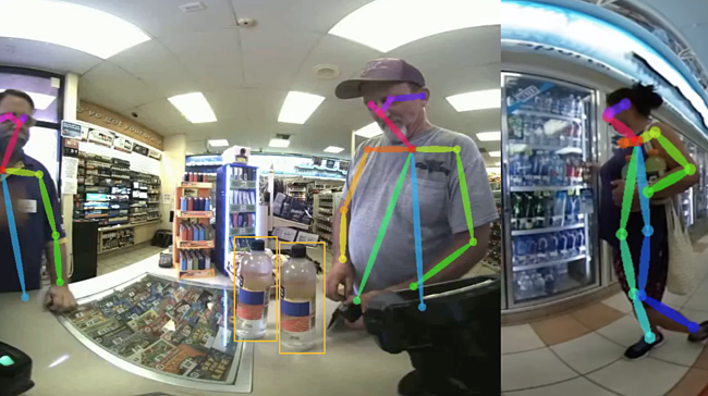 Hình ảnh thu được từ camera của robot Accel giúp phân tích hành vi của khách hàng.