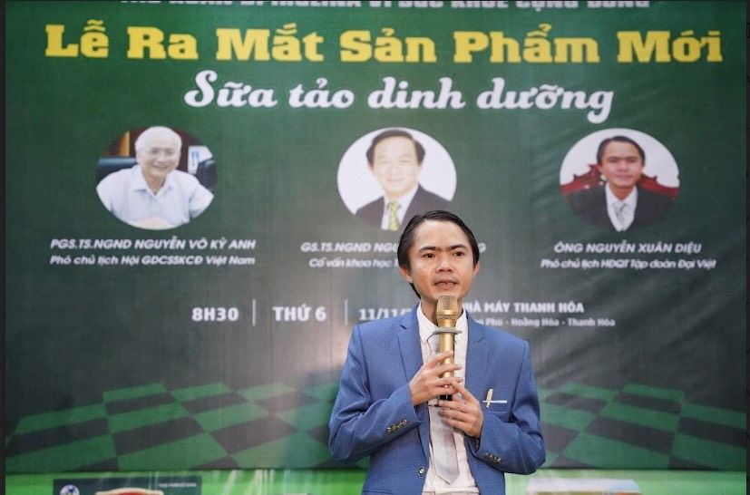 Ông Nguyễn Xuân Diệu - Phó Chủ tịch HĐQT Công ty Cổ phần Công nghệ Dược phẩm quốc tế Đại Việt phát biểu tại lễ ra mắt