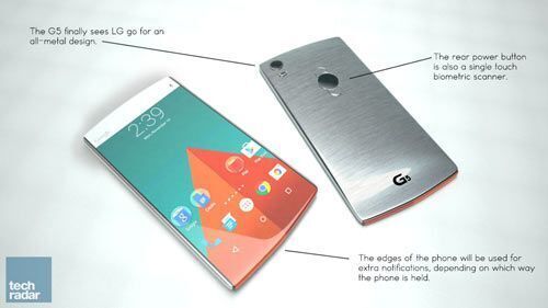 LG G5 sẽ có khung viền bằng kim loại?