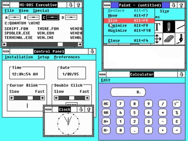 Các nhà sản xuất máy tính cá nhân bắt đầu tìm đến Windows. Hệ điều hành này nhanh chóng được hỗ trợ từ các công ty phần mềm tên tuổi. Windows 2.0 ra mắt sau đó được xây dựng trên nền 16-bit với card đồ họa và tích hợp phiên bản đầu tiên của các ứng dụng Word và Excel.