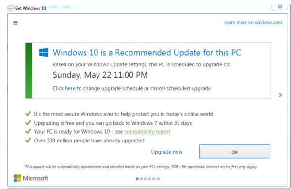 Microsoft đã ép người dùng cập nhật lên windows 10 một cách quá đáng
