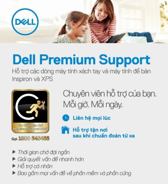 Dell triển khai dịch vụ bảo hành Premium Support cho dòng Inspiron và XPS