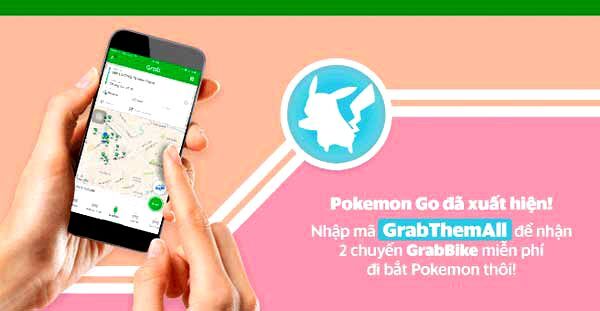 GrabBike, Pokemon Go, pokemon, PokeStops, Grab Việt Nam, 