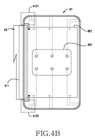hình ảnh trong bằng sáng chế điện thoại gập của Samsung