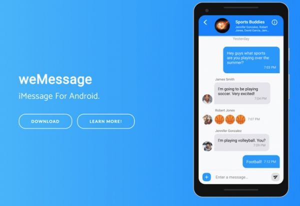 Ứng dụng weMessage hỗ trợ đưa iMessage lên Android