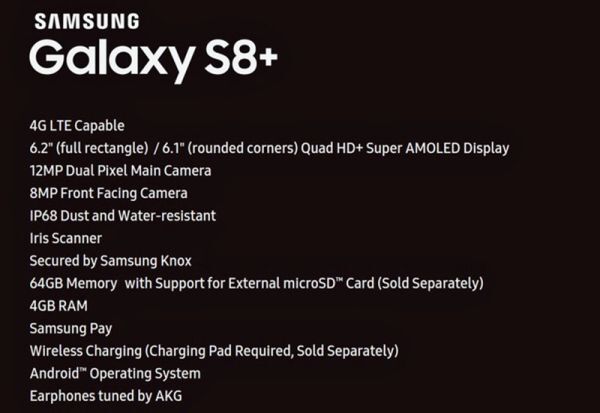 Rò rỉ cấu hình chi tiết Galaxy S8 Plus ngay trước thềm MWC 2017