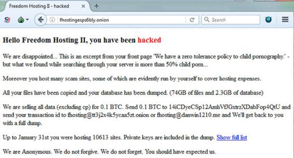 Máy chủ của 10.000 web sex bị hacker tấn công