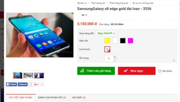 Samsung Galaxy S8 nhái đã xuất hiện tại Việt Nam với giá rẻ