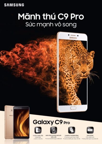Galaxy C9 Pro chính thức lên kệ từ 15/4, giá bán 11,49 triệu đồng