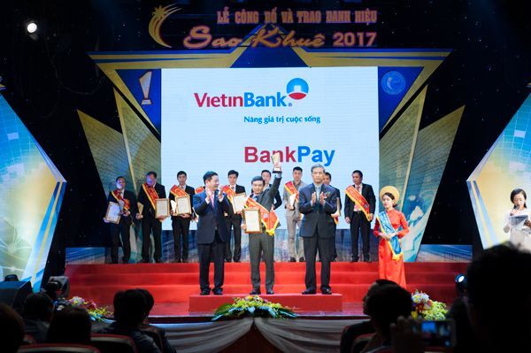  thanh toán điện tử, VietinBank, tài chính ngân hàng, BankPay, hệ thống kết nối thanh toán, Sao Khuê, Sao Khuê 2017