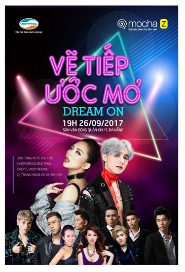 Viettel, gương mặt đại diện, nhạc hội, Sơn Tùng M-TP, Đại nhạc hội Viettel 2017, Vẽ tiếp ước mơ, MochaZ, 