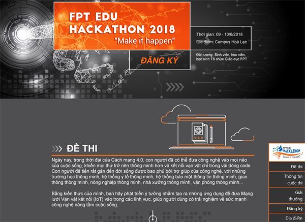 cuộc thi cntt, Hackathon, FPT Education, FPT Edu Hackathon, 