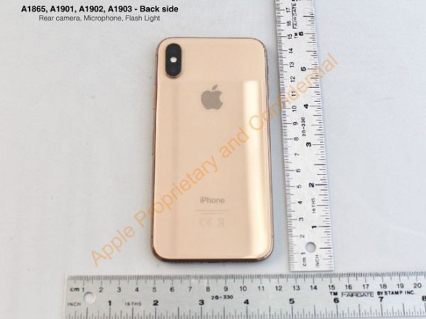 Mặt lưng của iPhone X Blush Gold