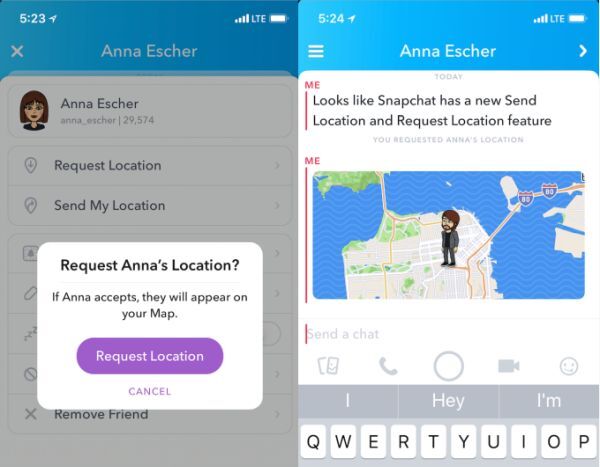 Snapchat vừa chính thức tung ra tính năng mới liên quan đến chia sẻ vị trí