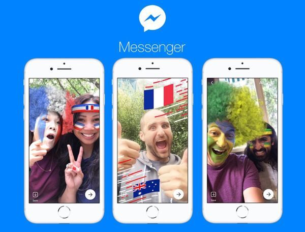Facebook Messenger bổ sung cờ, khung ảnh, game World Cup