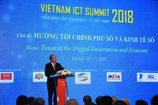 VINASA, Thủ tướng Nguyễn Xuân Phúc, kinh tế số, Diễn đàn Cấp cao CNTT-TT Việt Nam, Vietnam ICT Summit 2018, 