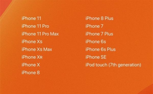 Danh sách các mẫu iPhone có thể cập nhật lên iOS 13.2.2