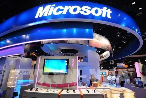 Gian hàng của Microsoft tại Triển lãm điện tử tiêu dùng ở Las Vegas, Nevada, Mỹ, ngày 7/1/2009.