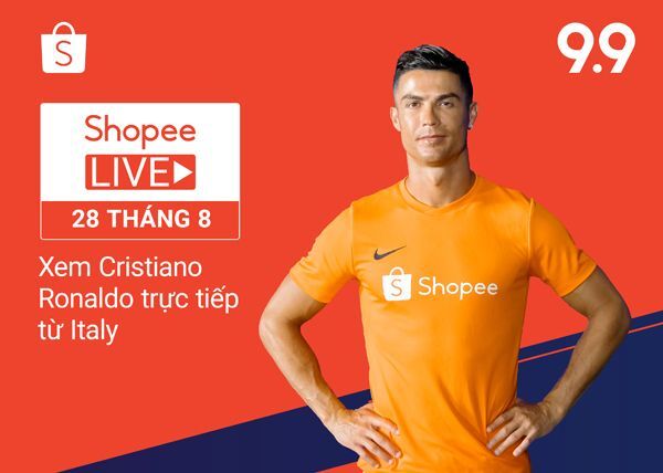  thương mại điện tử, Cristiano Ronaldo, Shopee, Shopee Live, 