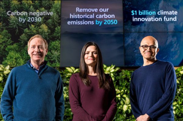 Đến năm 2050, Microsoft sẽ bù đắp toàn bộ lượng khí thải carbon mà họ đã sinh ra từ ngày công ty thành lập 
