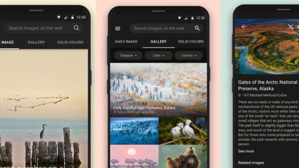 Ứng dụng Bing Wallpapers trên Android 