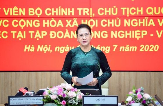 Chủ tịch Quốc hội Nguyễn Thị Kim Ngân phát biểu tại buổi làm việc