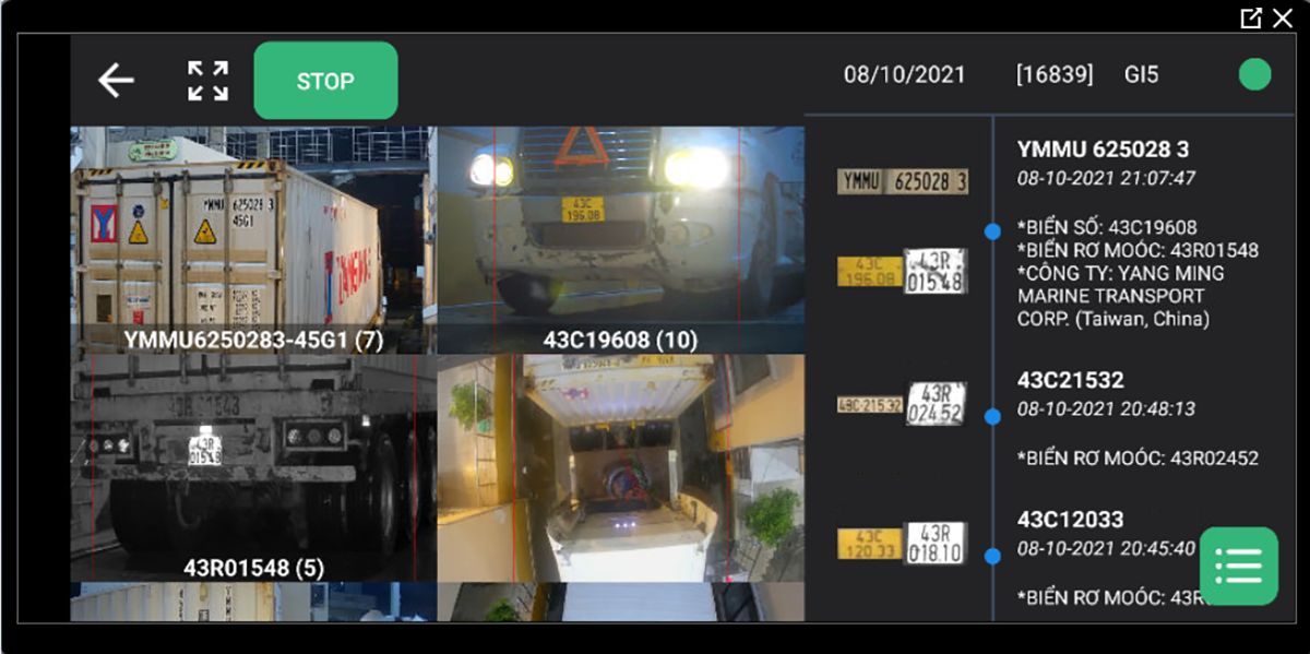 Hệ thống phần mềm nhận dạng tự động số xe đầu kéo, số xe romoc, số container trong AutoGate tại Cảng Đà Nẵng