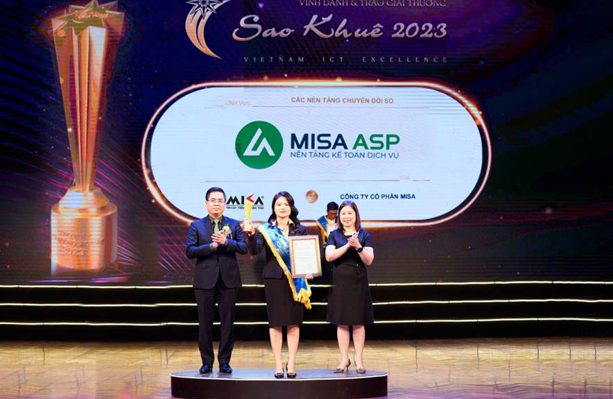 Nền tảng kế toán dịch vụ MISA ASP đạt danh hiệu Sao Khuê ở hạng mục Các nền tảng chuyển đổi số