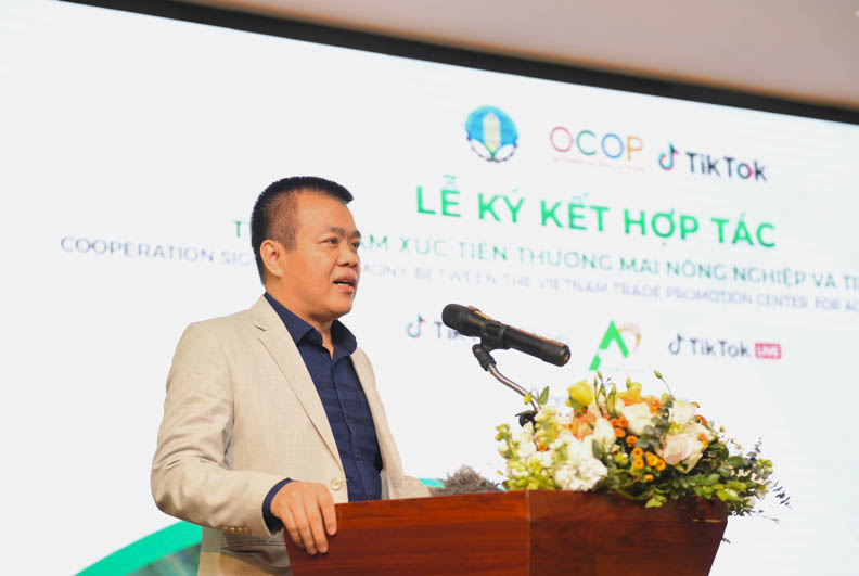 Ông Nguyễn Lâm Thanh, Đại diện TikTok Việt Nam chia sẻ cảm nghĩ tại lễ ký kết