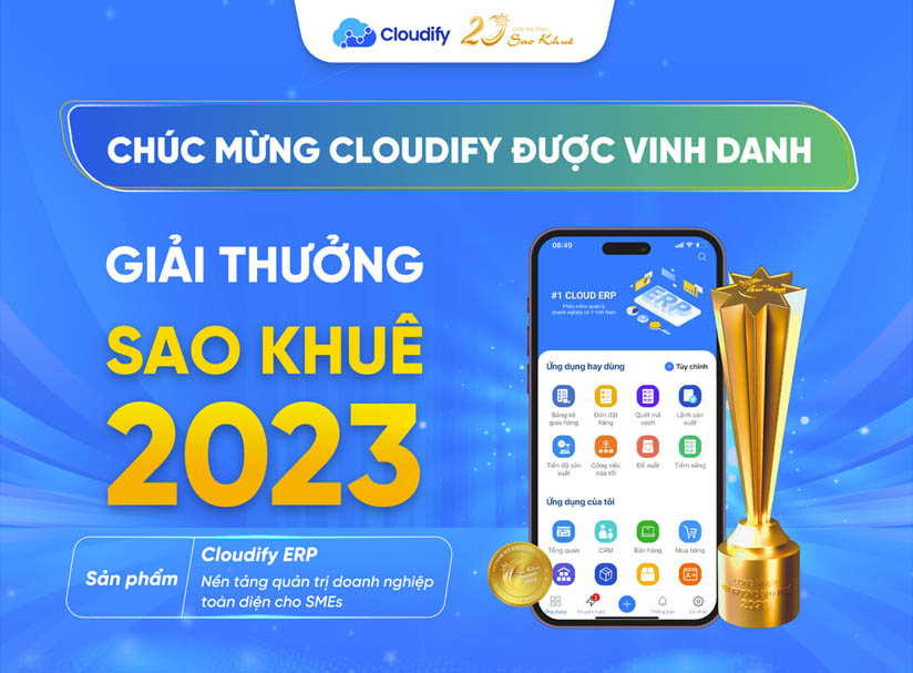 Cloudify vinh danh tại giải thưởng Sao Khuê 2023 