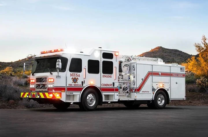 Xe cứu hỏa chạy điện E-One Vector được sử dụng tại Arizona