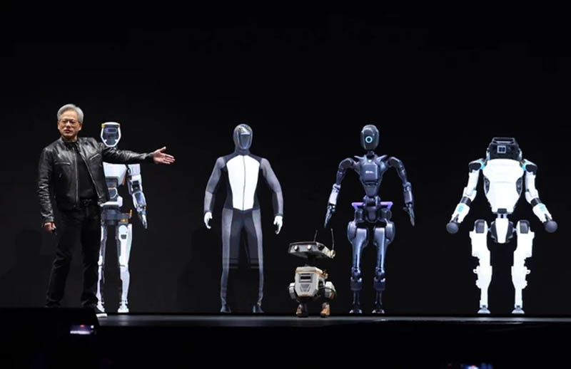 CEO Jensen Huang của Nvidia giới thiệu một số robot hoạt động dựa trên công nghệ Project GR00T