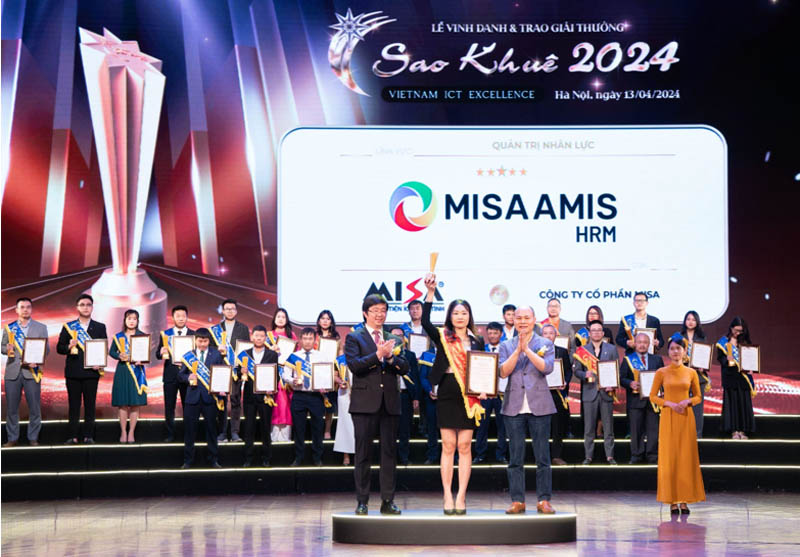 Vượt qua nhiều vòng thẩm định khắt khe, bộ giải pháp MISA AMIS HRM được đánh giá xếp hạng  5 sao trong lĩnh vực Quản trị nhân lực tại Sao Khuê 2024