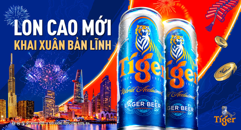 Tiger Beer ra mắt Tiger Lon Cao cùng thông điệp Khai Xuân Bản Lĩnh