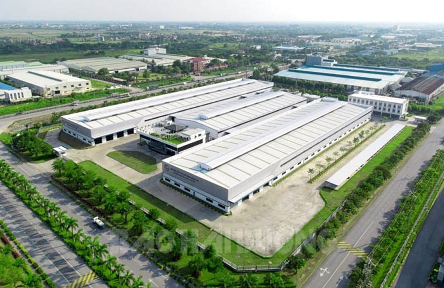Không gian xanh trong một khu công nghiệp tại Việt Nam