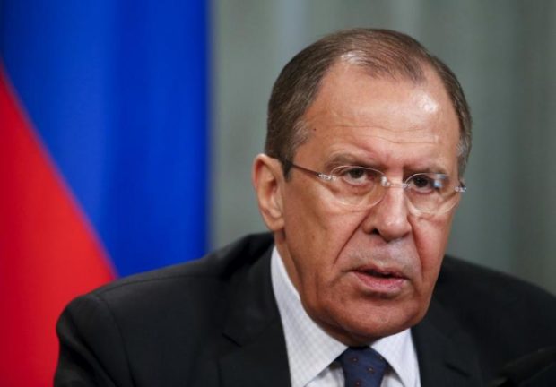 Ngoại trưởng Lavrov trong buổi họp báo tổng kết kéo dài hơn hai giờ đồng hồ tại Moscow. Nguồn: AAWSAT. 