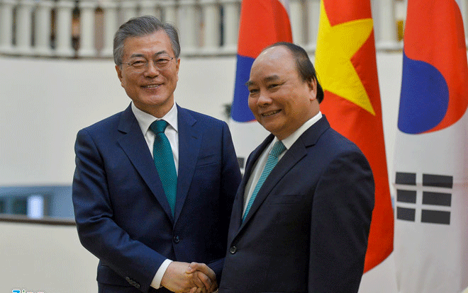 Thủ tướng Nguyễn Xuân Phúc và Tổng thống Moon Jae In