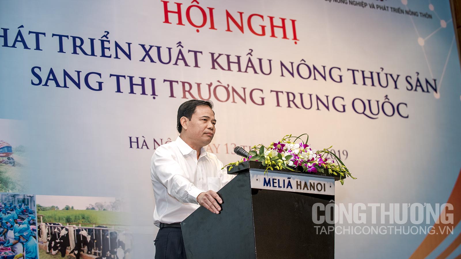 Bộ trưởng Bộ Nông nghiệp và Phát triển nông thôn Nguyễn Xuân Cường phát biểu tại Hội nghị phát triển xuất khẩu hàng hóa nông thủy sản sang thị trường Trung Quốc