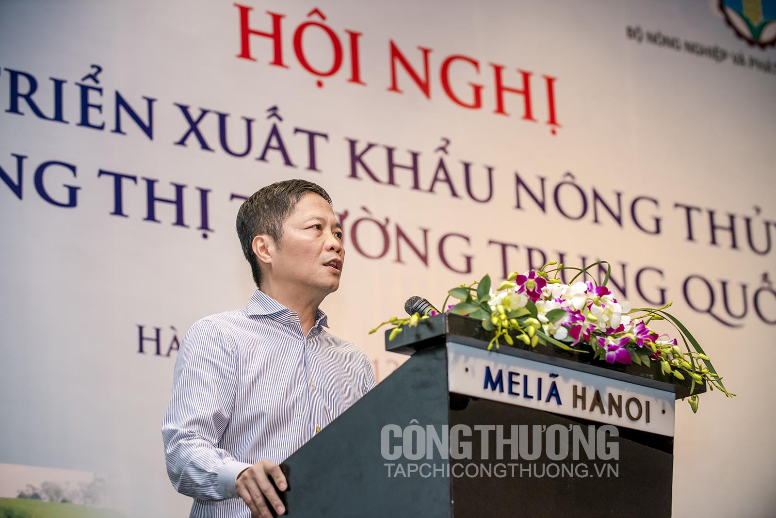 Bộ trưởng Bộ Công Thương Trần Tuấn Anh phát biểu tại Hội nghị phát triển xuất khẩu hàng hóa nông thủy sản sang thị trường Trung Quốc 