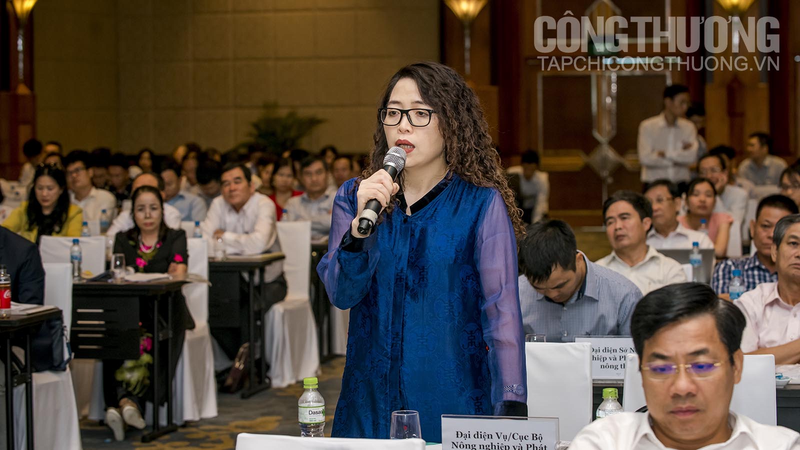 Đại diện Hiệp hội Lương thực thực phẩm Thành phố Hồ Chí Minh phát biểu tại Hội nghị phát triển xuất khẩu hàng hóa nông thủy sản sang thị trường Trung Quốc