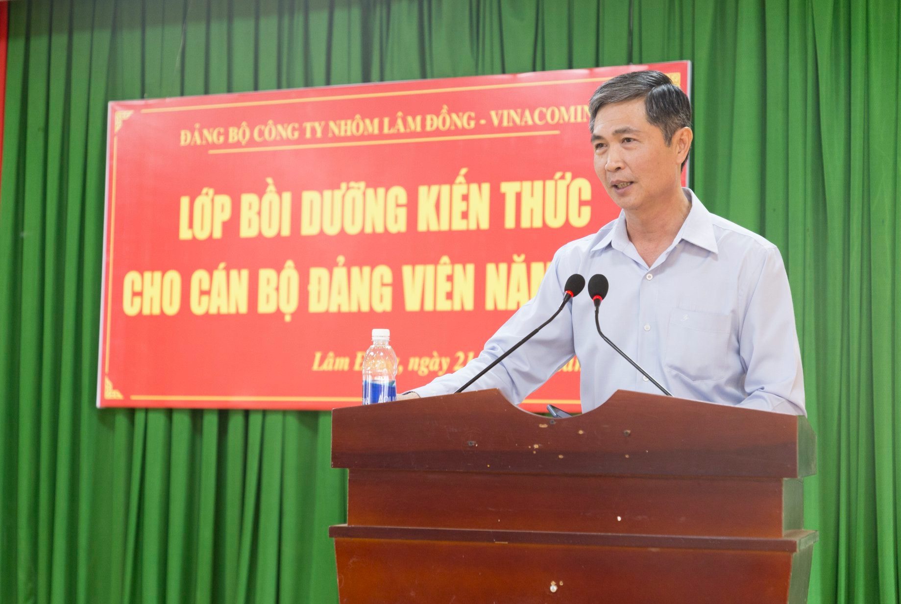 Ông Vũ Minh Thành - TGĐ Công ty Nhôm Lâm Đồng phát biểu
