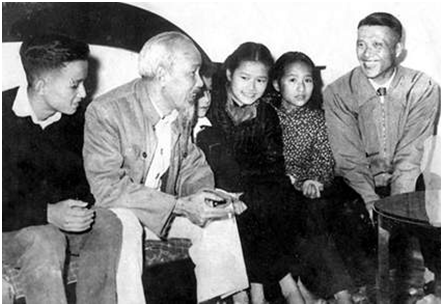 Chủ tịch Hồ Chí Minh thăm và chúc Tết GS. Đinh Văn Thắng và gia đình vào đêm giao thừa Tết Canh Tý 