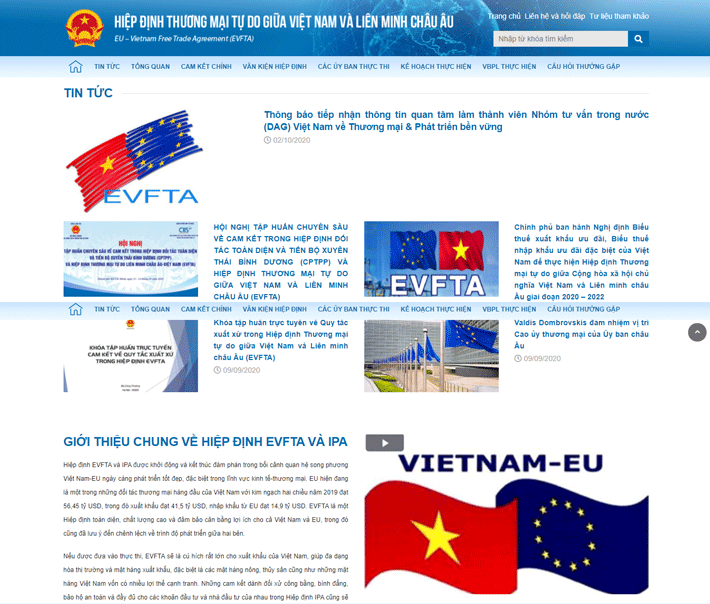 Chuyên trang thông tin điện tử về Hiệp định EVFTA tại địa chỉ: http://evfta.moit.gov.vn 
