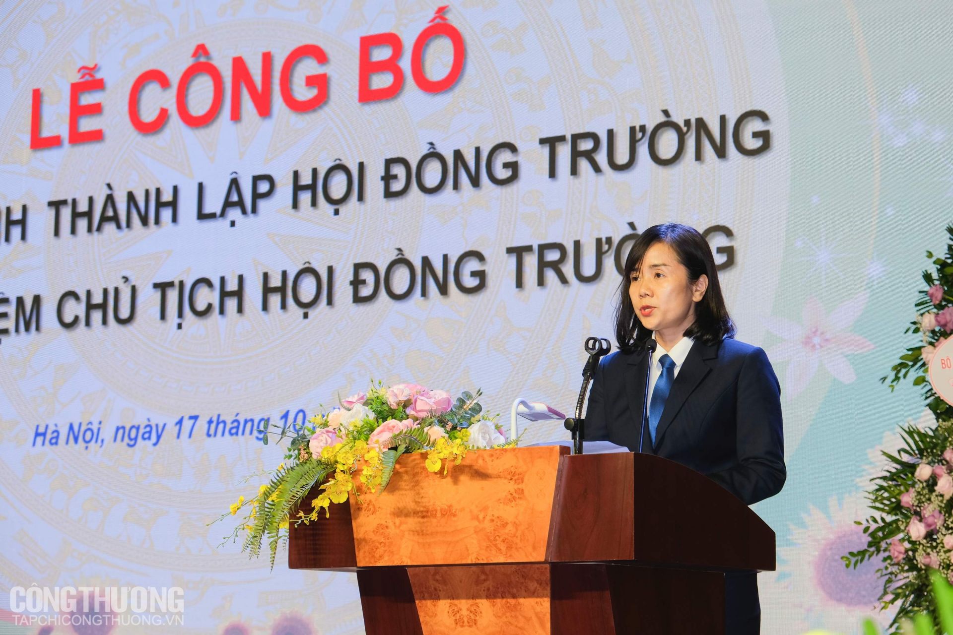 Bà Phạm Thị Thu Hoài - Chủ tịch Hội đồng Trường Đại học Kinh tế - Kỹ thuật công nghiệp