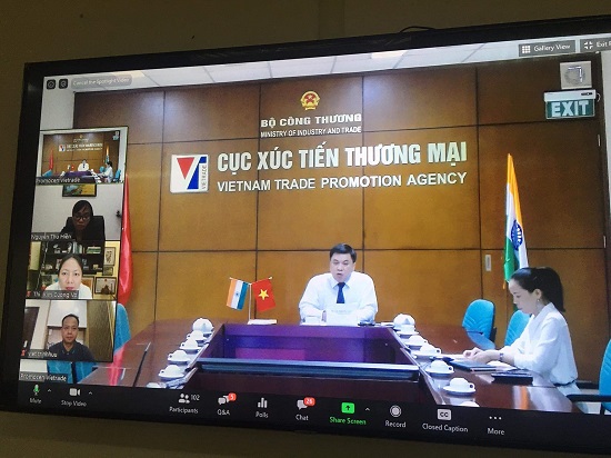 Cục Xúc tiến thương mại đã phối hợp tổ chức Hội thảo trực tuyến Xúc tiến thương mại thông qua Cộng đồng người Việt Nam tại Ấn Độ và Nepal