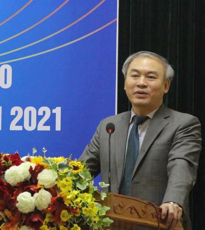 Ủy viên HĐQT, Phó Tổng Giám đốc Petrolimex Trần Ngọc Năm phát biểu chỉ đạo tại hội nghị