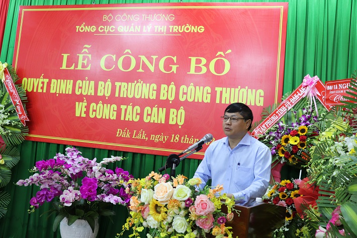 Đồng chí Phạm Minh Tấn - Phó Bí thư thường trực Tỉnh ủy Đắk Lắk phát biểu tại buổi lễ