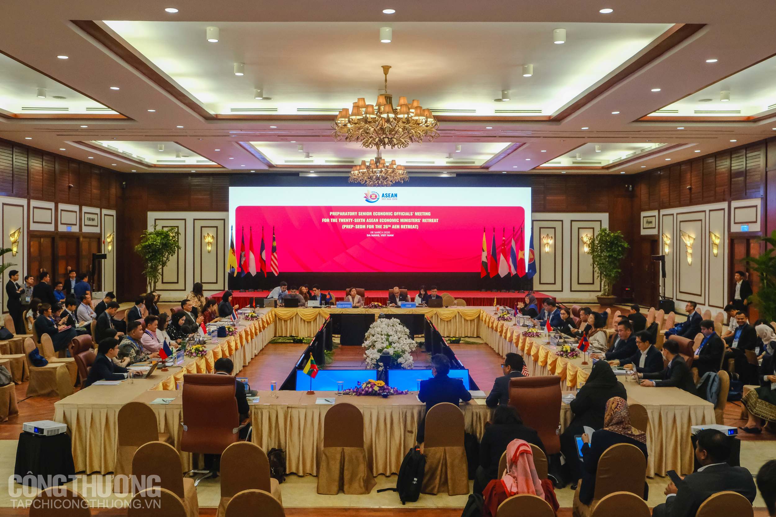 Toàn cảnh phiên họp trù bị SEOM chuẩn bị cho Hội nghị Bộ trưởng Kinh tế ASEAN hẹp lần thứ 26