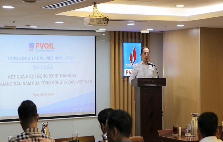 Tổng Giám đốc Cao Hoài Dương phát biểu tại Hội nghị sơ kết hoạt động SXKD 4 tháng đầu năm 2020