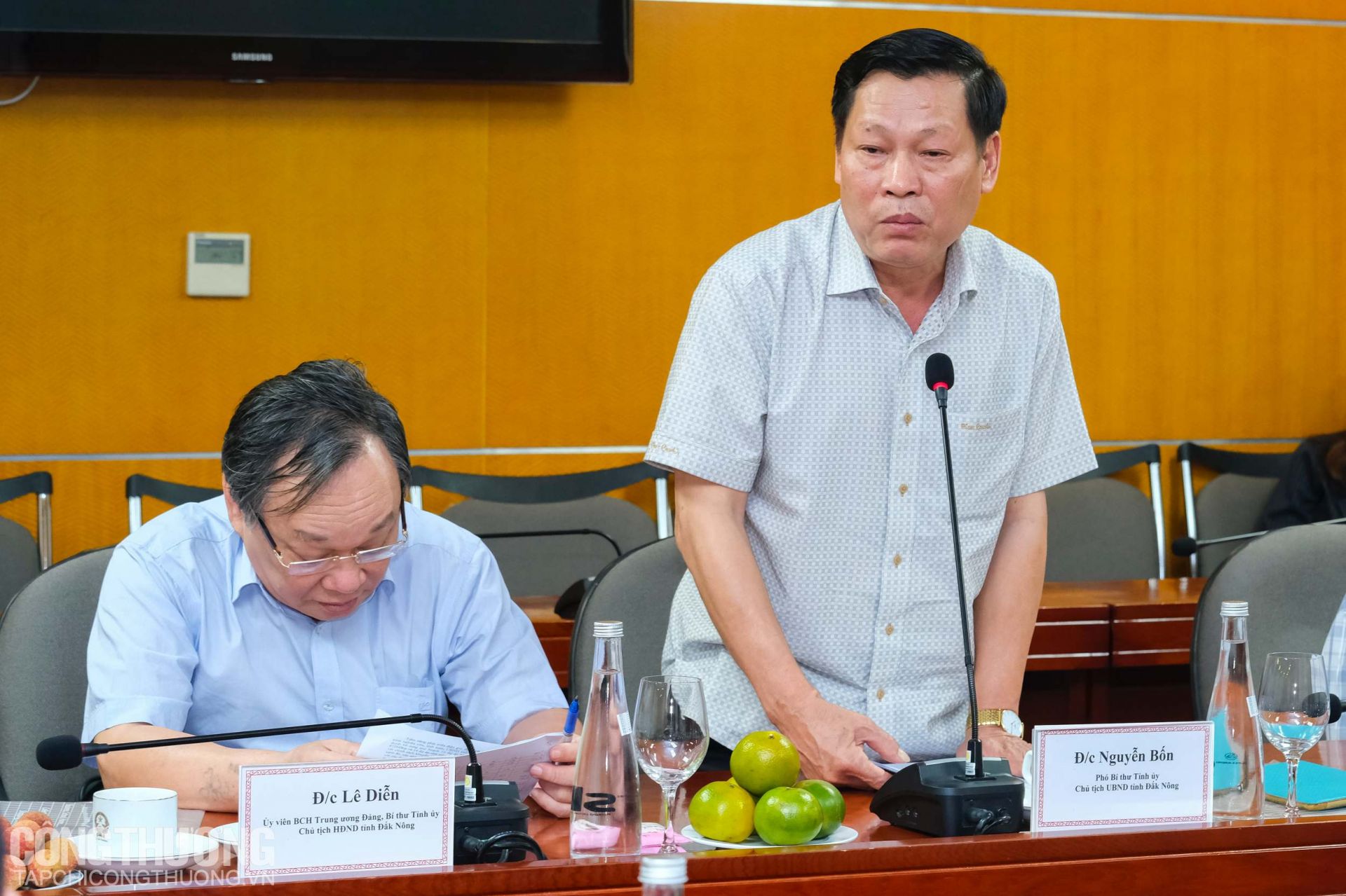 Phó Bí thư Tỉnh ủy, Chủ tịch UBND tỉnh Đắk Nông Nguyễn Bốn chia sẻ tiềm năng phát triển điện gió, điện mặt trời của địa phương là rất lớn